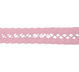 Guirlanda de papel em rosa pastel de 17x300 cm