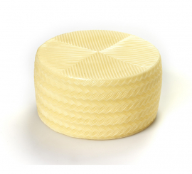 Queijo Manchego de plástico macio com 18,5 cm de diâmetro