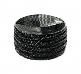 Queijo Manchego semi-curado em plástico com 18,5 cm de diâmetro