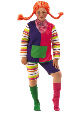 Pipi Longstocking costume for girls 5 to 7 years