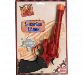 Estrela e revólver do xerife