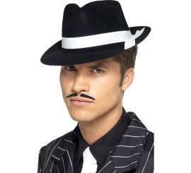 Flocked Al Capone Gangster Hat