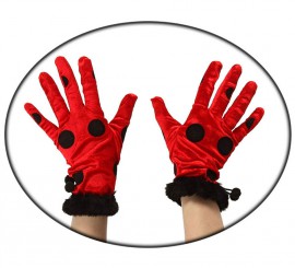 Luvas de joaninha tamanho único