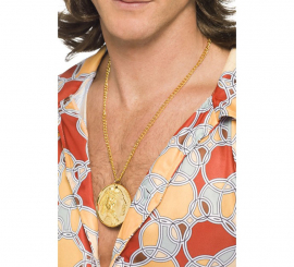 Gold Hippy Medallion with Chain