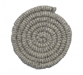 Crepe de lã cinza claro para barbas e apliques