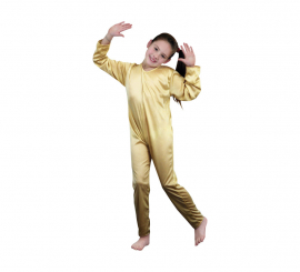 Beige knit jumpsuit for children