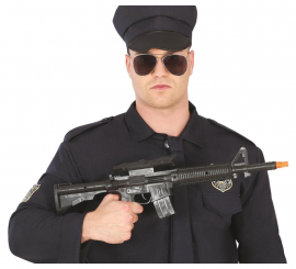 Rifle preto com mira de 58 cm