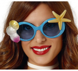 Óculos com estrela e amêijoas