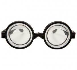 Óculos de nerd garrafa bunda lupa