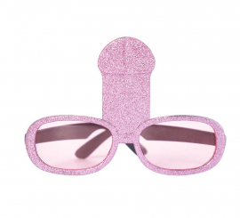 Óculos para pênis rosa brilhante
