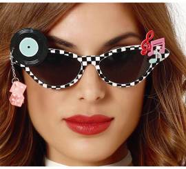 Óculos de discoteca dos anos 50