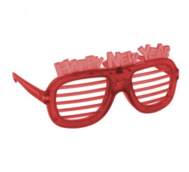 Feliz Ano Novo de óculos com luz