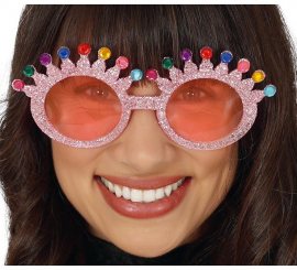 Pink Glasses with Glitter