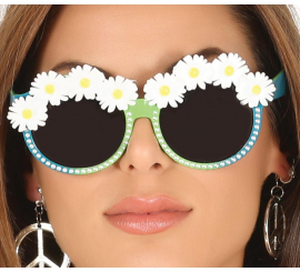 Green Glasses with Daisies