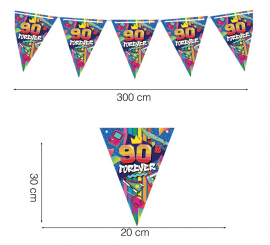 Flâmula dos anos 90 de 300 cm, 20x30 cm