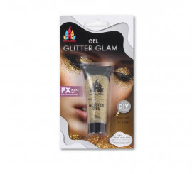 Gel Glitter Dourado em tubo Fx
