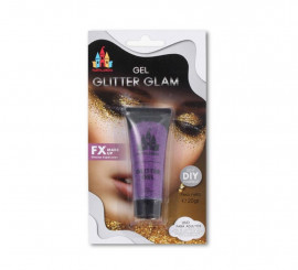 Gel Glitter Lilás em tubo Fx