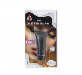 Gel Glitter Preto em tubo Fx