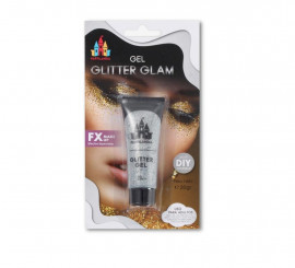 Gel Glitter Prateado em Tubo Fx