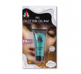 Gel Glitter Verde em tubo Fx
