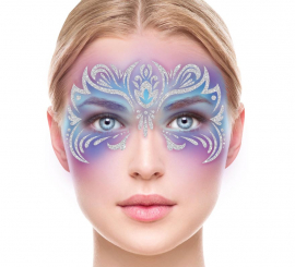 Fada de Fato azul com rosto brilhante