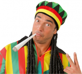 Boné jamaicano com dreadlocks
