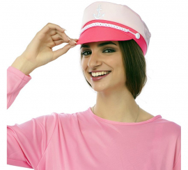 Boné marinheiro rosa adulto 25x18x12 cm