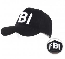 Black FBI cap for adults
