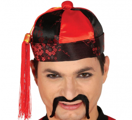 Chapéu mandarim chinês com borla