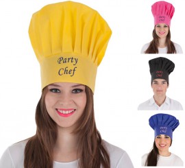 Chef's hat for adults in 4 assorted colors