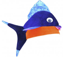 Chapéu de Espuma de Peixe Azul
