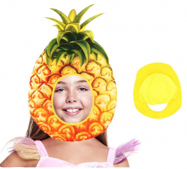 Chapéu de abacaxi com folhas