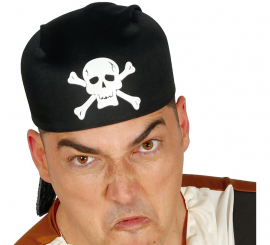 Boné ou bandana de pirata preto