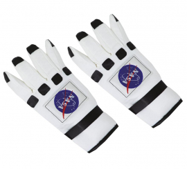 Luvas de astronauta adultas pretas e brancas
