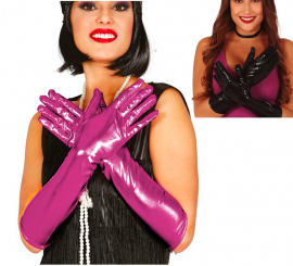 Long Metallic Gloves in various colors of 45 cm