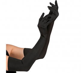 Luvas pretas extra longas 60 cm