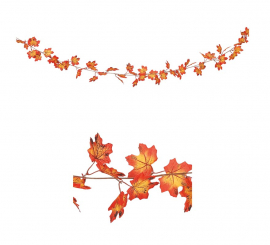 Garland with Orange Leaves of 190 cm
