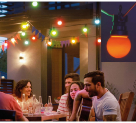 Garland of 10 Multicolor Bulbs for Garden