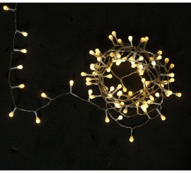 Garland of 100 warm Led balls with 8 functions