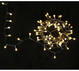 Garland of 50 Led Warm Ball 8 functions with batteries