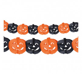 3 meter black and orange pumpkin garland