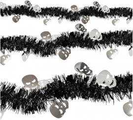300cm Tinsel Skull Garland