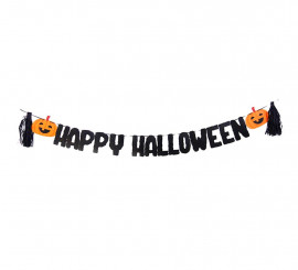 Happy Halloween garland with 3 meter pumpkins