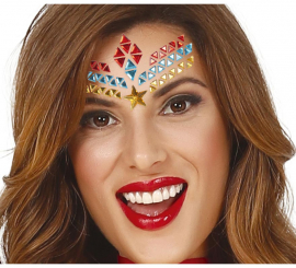 Joias adesivas super-heroína para rosto