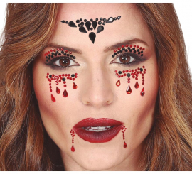 Joias adesivas para o rosto de vampiros