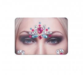 Joias faciais gotas fúcsia brilhantes