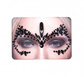 Joias faciais gotas pretas brilhantes