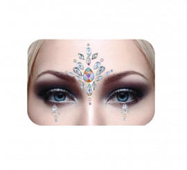 Joias faciais gotas prateadas brilhantes