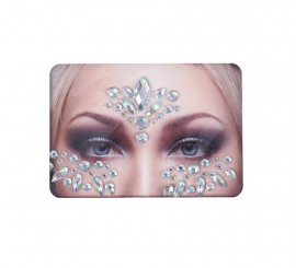 Joias faciais gotas prateadas brilhantes