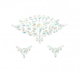 Joias faciais em prata com efeito holográfico